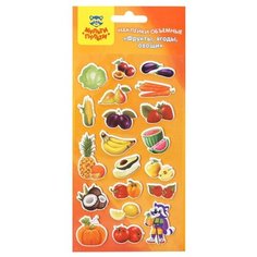Наклейки объемные Мульти-Пульти "Фрукты, ягоды, овощи", 300828