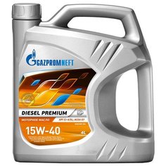 Полусинтетическое моторное масло Газпромнефть Diesel Premium 15W-40, 4 л