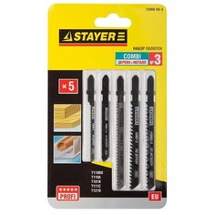 Набор пилок для электролобзика STAYER Универсал 15980-H5-3 5 шт.