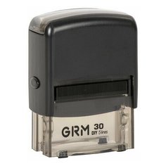 Штамп самонаборный 5-строчный, оттиск 47х18 мм синий, без рамки, GRM 30, касса В комплекте, 116000030