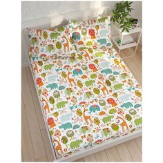 Простынь Сказка "Зоосад" 150х215 см 1,5-спальная