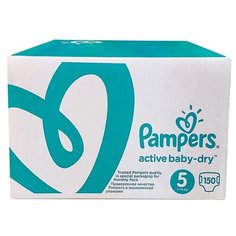 Pampers подгузники Active Baby-Dry 5 (11-18 кг), 150 шт.