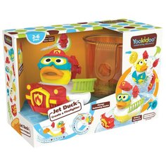 Игрушка для ванной Yookidoo Утка-пожарный с водометом и аксессуарами (40172) желтый/красный