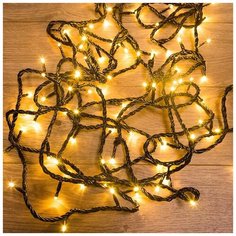 Гирлянда NEON-NIGHT Твинкл Лайт, 100 LED, 1000 см, 100 ламп, золотой/черный провод