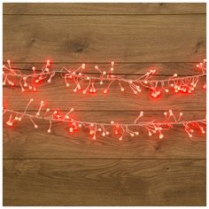 Гирлянда NEON-NIGHT Нить Мишура 303-612, 600 см, 576 ламп, красный/прозрачный провод