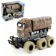 Машина Veld co 83567 металлическая MONSTER MILITARY TRUCK 6 колес, меняет форму, инерция
