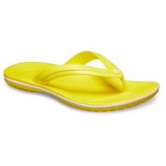 Шлепанцы Crocs Crocband Flip, размер 37-38(M5/W7), lemon/white