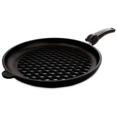 Сковорода-гриль AMT Gastroguss AMT432BBQ-R, 32 см, съемная ручка, черный