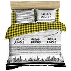 Постельное бельё "Василиса" семейный из поплина "Городские джунгли" 388