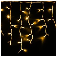 Гирлянда NEON-NIGHT Айсикл (бахрома) светодиодная, 4,0 х 0,6 м, белый провод "Каучук", 230 В, диоды желтые, 128 LED