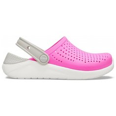 Сабо Crocs LiteRide Clog размер 30(С13), electric pink/white