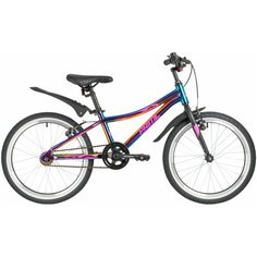 Подростковый горный (MTB) велосипед Novatrack Prime 20 Al V Girl (2020) металлик фиолетовый металлик (требует финальной сборки)