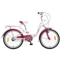 Велосипед Novatrack 20, BUTTERFLY, белый-бордовый, алюм., Shimano NEXUS 3 скорости, пер. торм. V-brake #098617