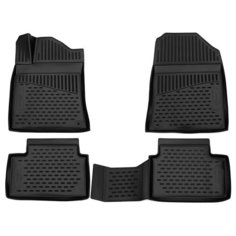 Коврики 3D в салон VW Polo 2010->, сед., 4 шт. (ПУ, повышенная износостойкость) Element