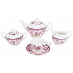 Чайный сервиз Nouvelle Home "Розовая гортензия" (подарочная упаковка), 6 персон, 15 предм.