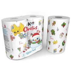 KGCHR-KT-09 Полотенца бумажные "Рождество", Kartika Collection, 2-х сл, 2 рул/70 л, World Cart