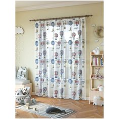 Тюль ARCO DORO Р21-01 Воздушные шары на ленте 260 см 1 шт. белый/синий