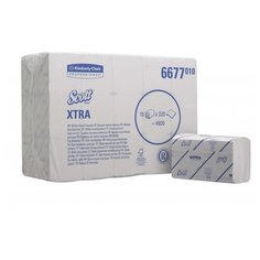 Полотенца бумажные Scott Xtra белые однослойные 6677, 15 уп. по 320 лист.