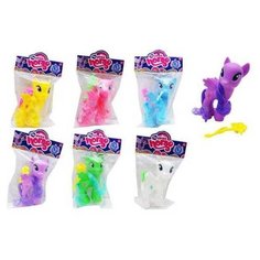 Пони, с расческой, в пакете, 6 видов в ассортименте, 16x12x4см Junfa Toys