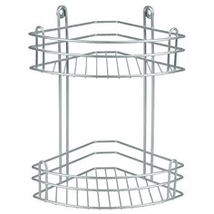 RUS-385020-2 Zn Полка для ванной 2-ярусная угловая Rosenberg
