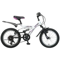 Подростковый горный (MTB) велосипед Novatrack Dart 16 5 (2016) белый (требует финальной сборки)