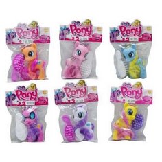 Лошадка в наборе с расческой, в ассорт. Junfa Toys