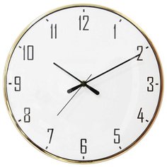 Часы настенные, круглые, золотые, металл Apeyron