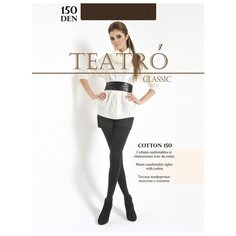 Колготки TEATRO Cotton, 150 den, размер 3-L, moka melange (коричневый)