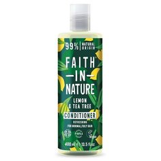 Кондиционер для волос `FAITH IN NATURE` освежающий с маслами лимона и чайного дерева (для нормальных и жирных волос) 400 мл