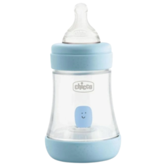 Chicco Бутылочка Perfect5 с силиконовой соской, 150 мл, с рождения, голубой