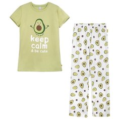 Пижама Bossa Nova размер 146, оливковый/белый