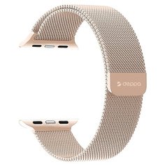 Ремешок Deppa Band Mesh для Apple Watch 42/44 mm, нержавеющая сталь, розовое золото