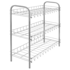 Подставка для обуви METALTEX 3-х уровневая, серая 64х26х59 см