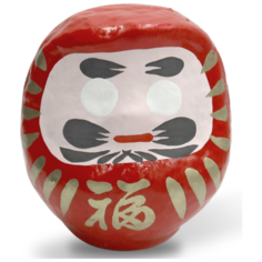 Статуэтка Hatamoto Дарума, 9 см красный/розовый