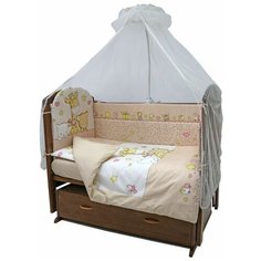 Топотушки Комплект детского постельного белья Детский Мир цвет бежевый 7 предметов