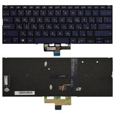 Клавиатура для ноутбука Asus ZenBook UX433FA синяя