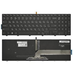 Клавиатура для ноутбука DELL Inspiron 5547 черная с подсветкой