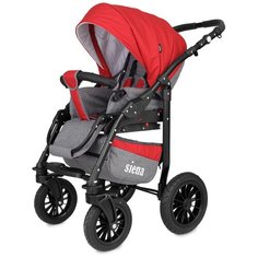 Универсальная коляска Teddy Siena (3 в 1), 05 серый-красный