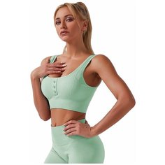 Спортивный костюм/Костюм для фитнеса/Костюм для йоги/Тайтсы+Топ с пуговицами Noname