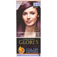 Gloris Gloss & Grace стойкая крем-краска для волос Color Impression, 2.6 божоле