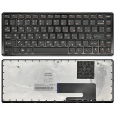 Клавиатура для ноутбука LENOVO IdeaPad U260 черная с рамкой