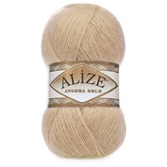 Пряжа Alize Angora Gold (Ангора Голд) 95 светло-бежевый 20% шерсть, 80% акрил 100г 550м 5шт