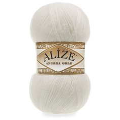 Пряжа Alize Angora Gold (Ангора Голд) 450 жемчужный 20% шерсть, 80% акрил 100г 550м 5шт
