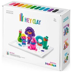 Легкий пластилин HEY CLAY залипаки Монстры (18 баночек)