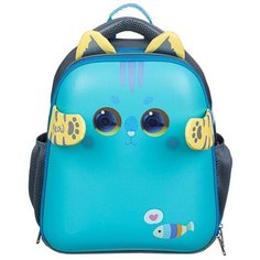 №1 School Ранец Котик с рыбкой (1137091), серый