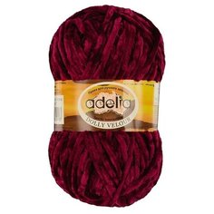 Пряжа Adelia Dolly Velour, 100 г, 93 м, 5 шт., №17 вишневый