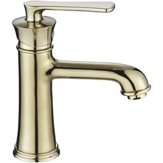 HAIBA Смеситель для раковины (умывальника) латунный с литым изливом, золотистый