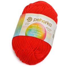 Пряжа для вязания ПЕХ Детская Новинка (100% акрил) 10х50г/200м цв.006 красный Пехорка ПЕХ.ДЕТ.НОВ.006