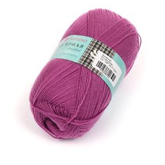 Пряжа для вязания ПЕХ Бисерная (100% акрил) 5х100г/450м цв.040 цикламен Пехорка ПЕХ.бисер.040