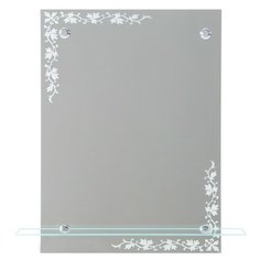 Зеркало, настенное, с полочкой, 60×45 см 4251820 Сима ленд